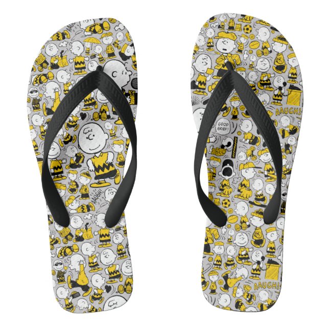 Ich bin Charlie Brown Pattern Flip Flops (Fußbett)