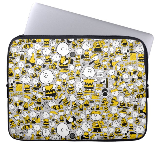 Ich bin Charlie Brown Pattern Laptopschutzhülle (Vorderseite)