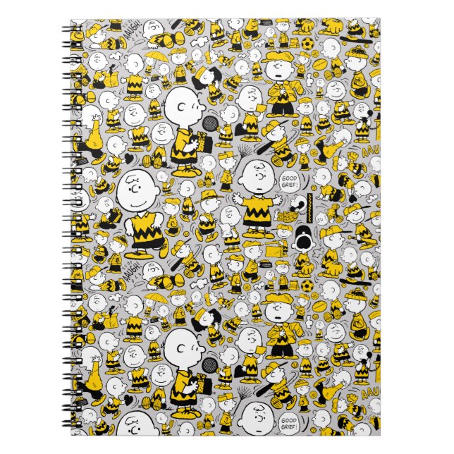 Ich bin Charlie Brown Pattern Notizblock (Vorderseite)