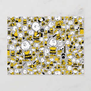 Ich bin Charlie Brown Pattern Postkarte