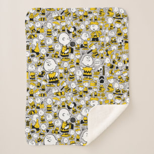 Ich bin Charlie Brown Pattern Sherpadecke