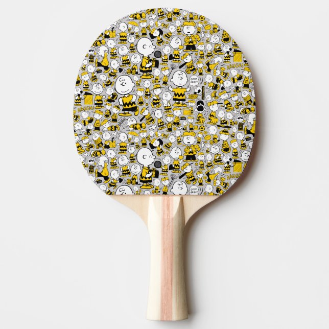 Ich bin Charlie Brown Pattern Tischtennis Schläger (Vorderseite)