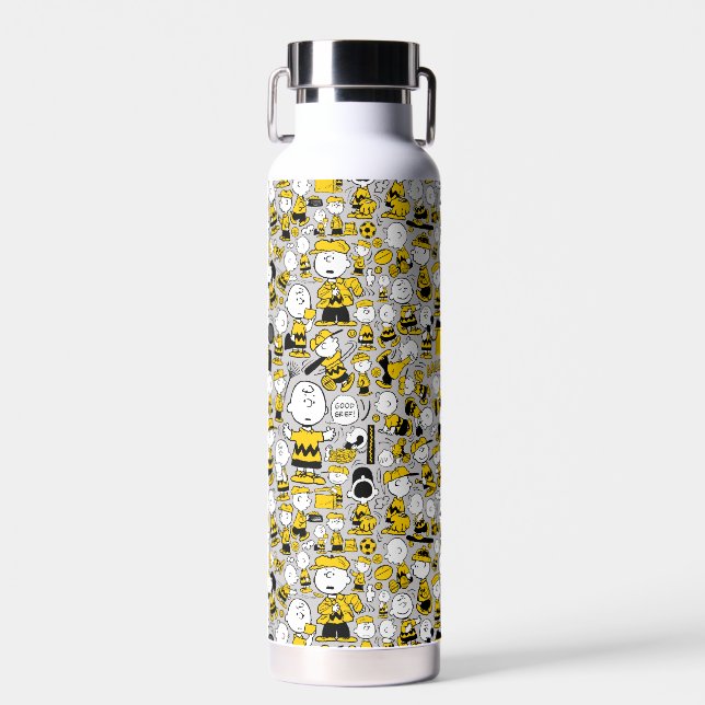 Ich bin Charlie Brown Pattern Trinkflasche (Vorne)