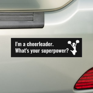 Ich bin Cheerleader Was ist dein Superpower Fun Zi Autoaufkleber