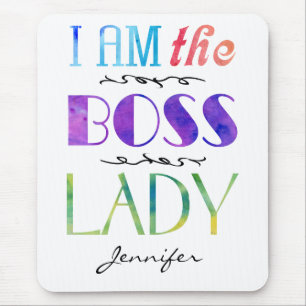 Ich bin Chef-Dame Womens Typography Personalized Mousepad