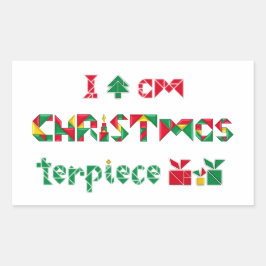 Ich bin CHRIST-Meisterwerk Rechteckiger Aufkleber