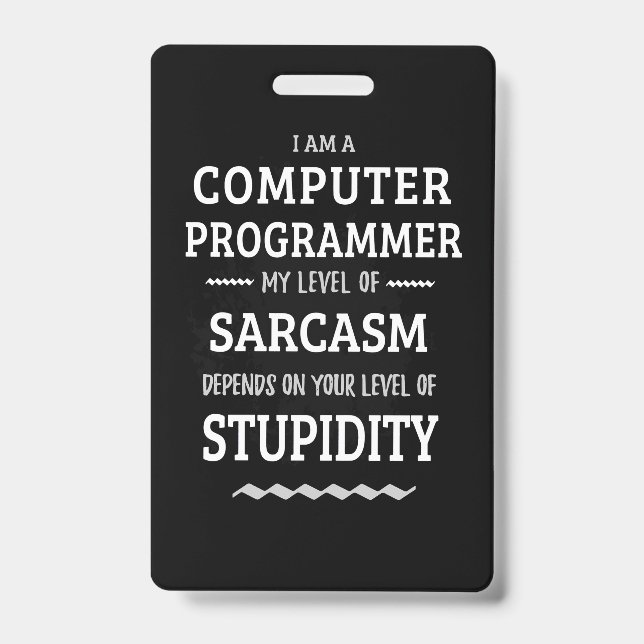 Ich bin Computerprogrammiererin Ausweis (Vorderseite)