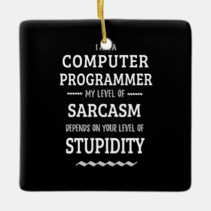 Ich bin Computerprogrammiererin Keramikornament