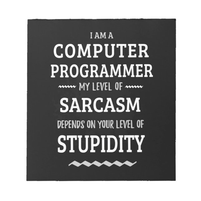 Ich bin Computerprogrammiererin Notizblock (Vorderseite)