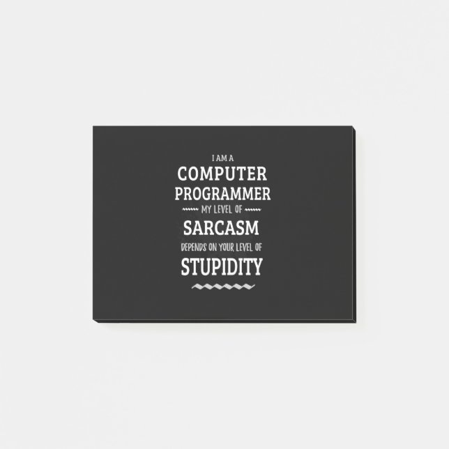 Ich bin Computerprogrammiererin Post-it Klebezettel (Vorderseite)