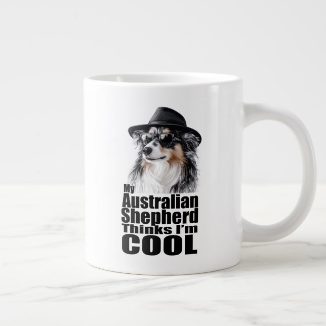 Ich bin Cool Australischer Schäferhund Jumbo-Tasse (Rechts)