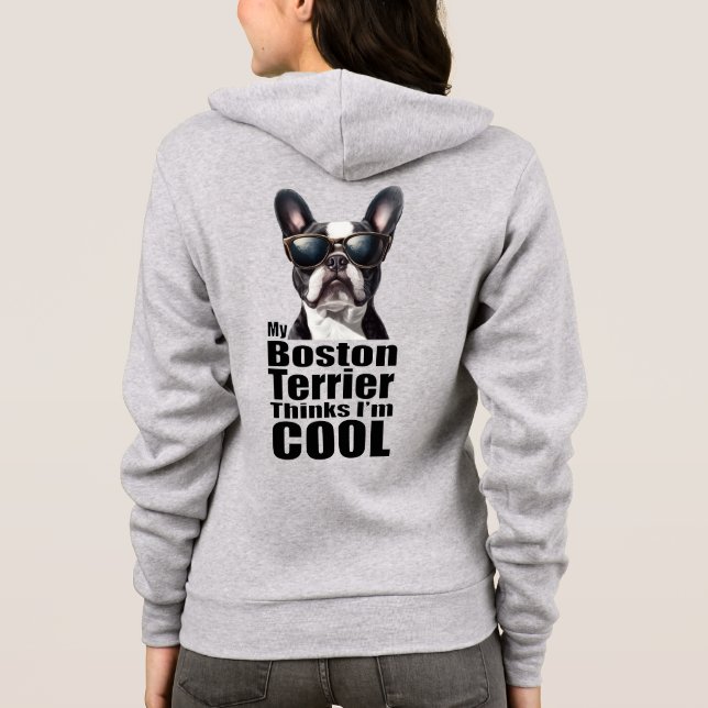 Ich bin Cool Boston Terrier Hoodie (Rückseite)