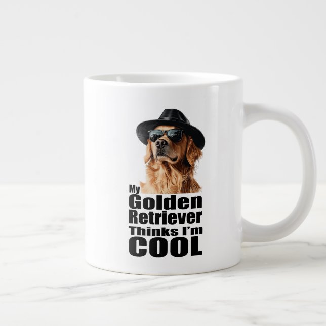 Ich bin Cool Golden Retriever Jumbo-Tasse (Rechts)