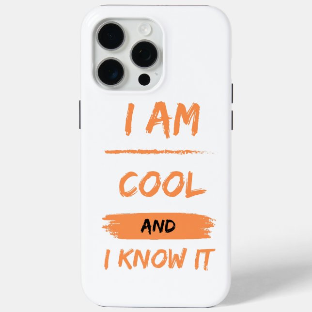 Ich bin cool und weiß es Case-Mate iPhone hülle (Rückseite)