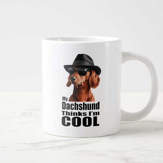 Ich bin Coole Dackel Jumbo-Tasse (Rechts)