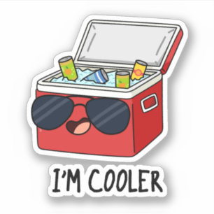 Ich bin Cooler Funny Ice Cooler Box Pun Aufkleber