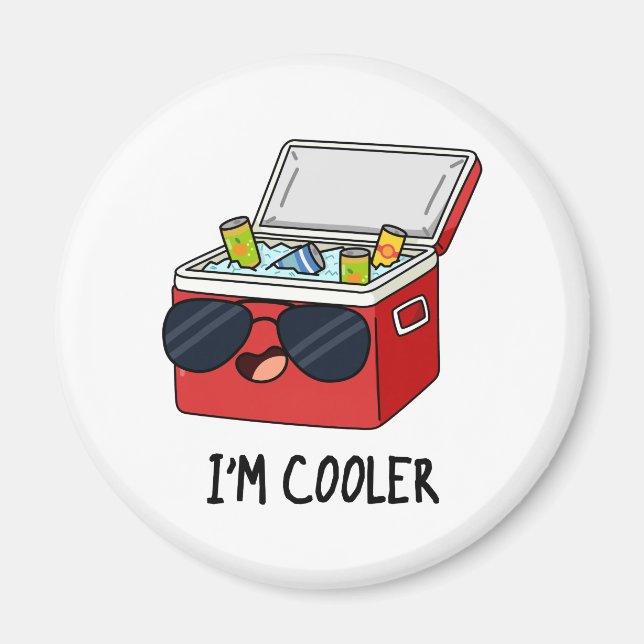 Ich bin Cooler Funny Ice Cooler Box Pun Magnet (Vorne)