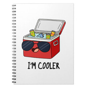 Ich bin cooler lustiger Eis-Kühler-Box-Wortspiel Notizblock