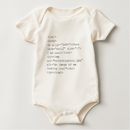 "Ich bin cooles" HTML-Kodierungs-T-Shirt Baby Strampler