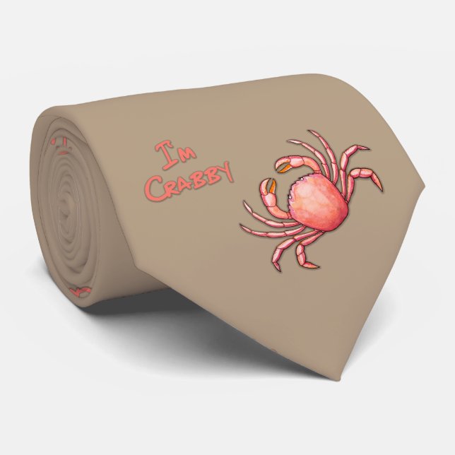 Ich bin Crabby Krawatte (Gerollt)