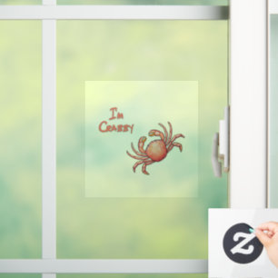Ich bin Crabby Snowcrab Crab Fensteraufkleber