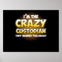 Ich bin Crazy Custodian School Karriere Janitor Su