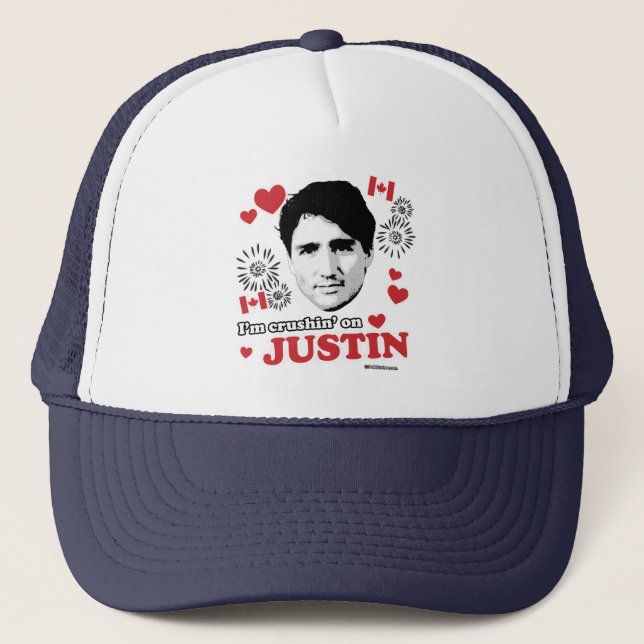 Ich bin crushin auf Justin - .png Truckerkappe (Vorderseite)