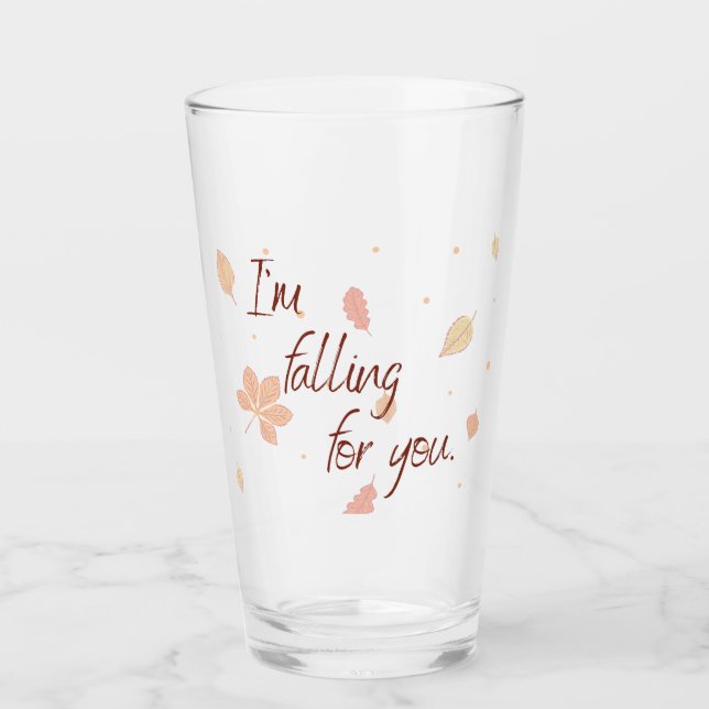 Ich bin dabei, dich zum Gläschen zu rufen Glas (Vorderseite)