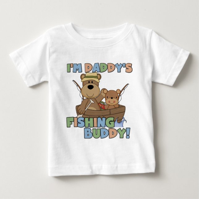 Ich bin Daddy's Fishing Buddy T - Shirt und Gesche (Vorderseite)