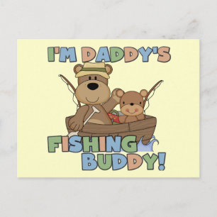 Ich bin Daddy's Fishing Buddy T - Shirt und Gesche Postkarte