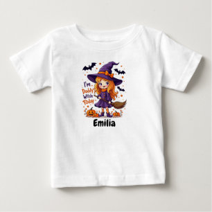 Ich bin Daddy's Hexenmeister Halloween Baby T-shirt
