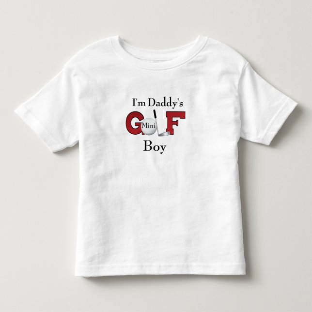Ich bin Daddys Mini Golf Boy Kleinkind T-shirt (Vorderseite)