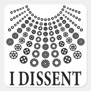 Ich bin dagegen, Ruth Bader Ginsburg, Notorious RB Quadratischer Aufkleber