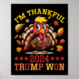 Ich bin dankbar 2024 Trump gewinnt Erntedank Patri Poster