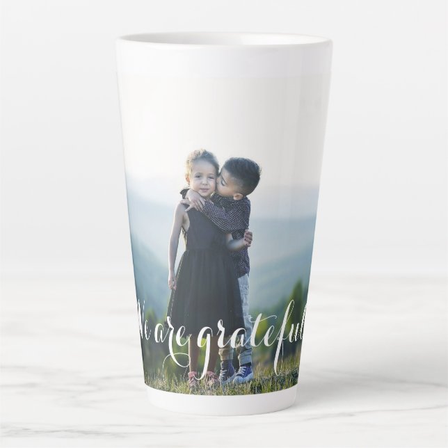 Ich bin dankbar, dass ich dem Erntedankfest-Foto d Milchtasse (Vorderseite)