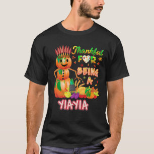Ich bin dankbar, dass ich ein Yiayia Pumpkin Fall T-Shirt
