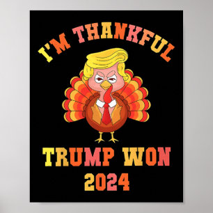 Ich bin dankbar, dass Trump 2024 den Erntedank Tür Poster