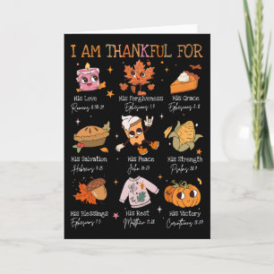Ich bin dankbar für - Bibelvers Christliches Ernte Karte