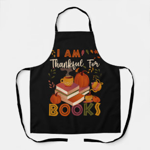 Ich bin dankbar für Bücher Fall Librarian Funny Da Schürze