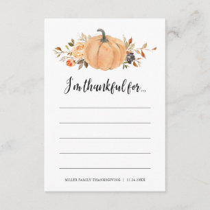 Ich bin dankbar für die Dankeschön-Karte des Ernte Begleitkarte