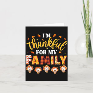Ich bin dankbar für meine Familie Thanksgiving Tru Karte