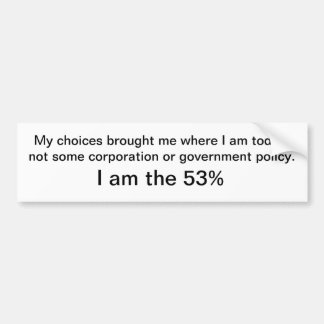 Ich bin das 53% autoaufkleber