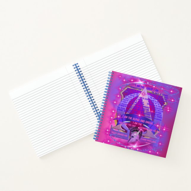 Ich bin das Alpha- und das Omega-SpiralNotebook Notizbuch (Innenseite)