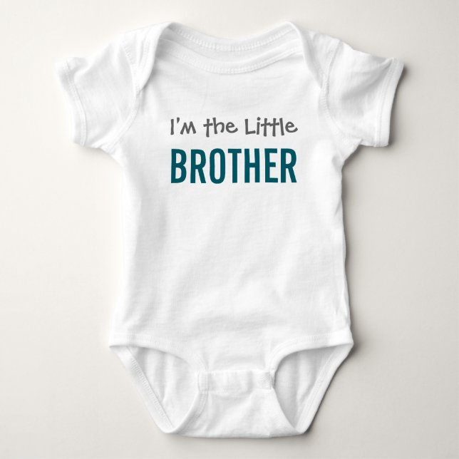 Ich bin das Baby des Little Brother Modern Dark Te Strampler (Vorderseite)