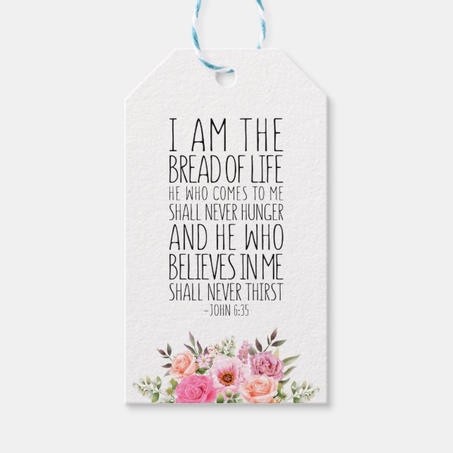 Ich bin das Brot des Lebens, John 6:35 Geschenkanhänger (Vorderseite)