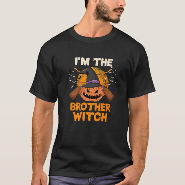Ich bin das Brüderhexen-Matching-FamilienHalloween T-Shirt (Vorderseite)