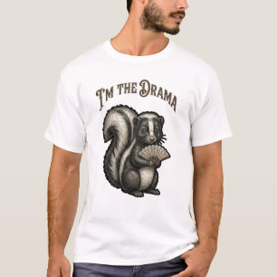 Ich bin das Drama Lustiges Vintage-Stinktier Frech T-Shirt