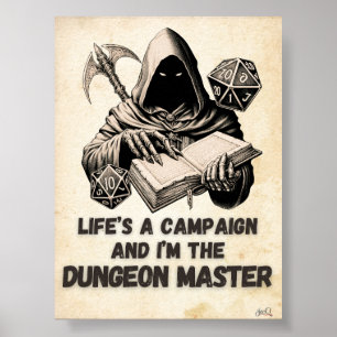 Ich bin das Dungeon Master Gaming Poster