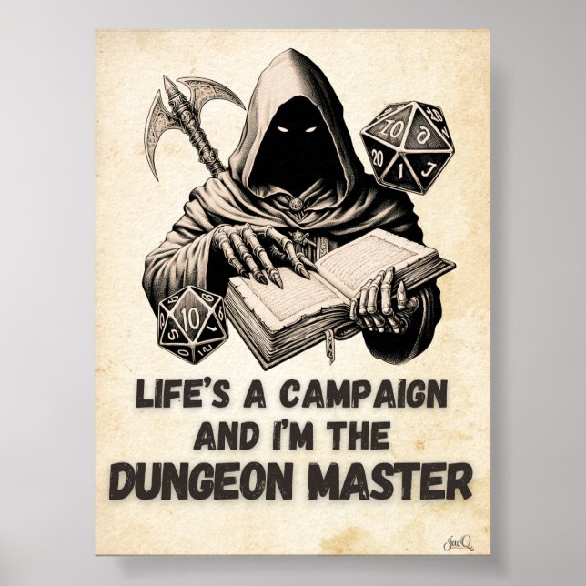 Ich bin das Dungeon Master Gaming Poster (Vorne)