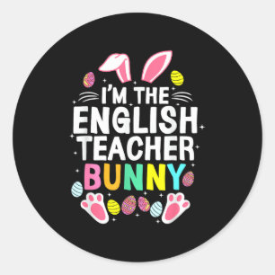 Ich bin das Englieacher-Bunny Frohen Ostertag Cute Runder Aufkleber